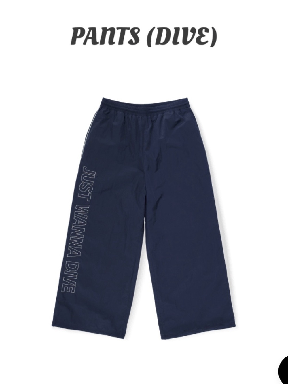 BTS official merch Dive Track Pants Unisex XL - Navy